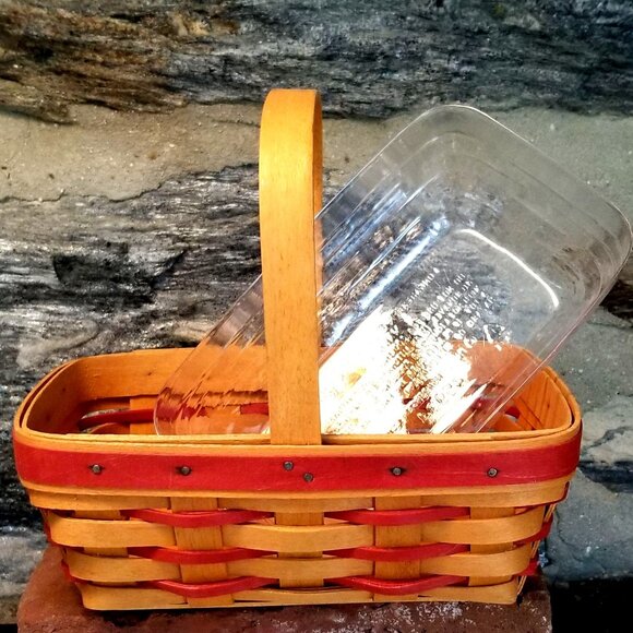 VTG 1997 Longaberger Sweet Treats Sweetheart Basket Combo w Red & White Pillow - Picture 2 of 8
